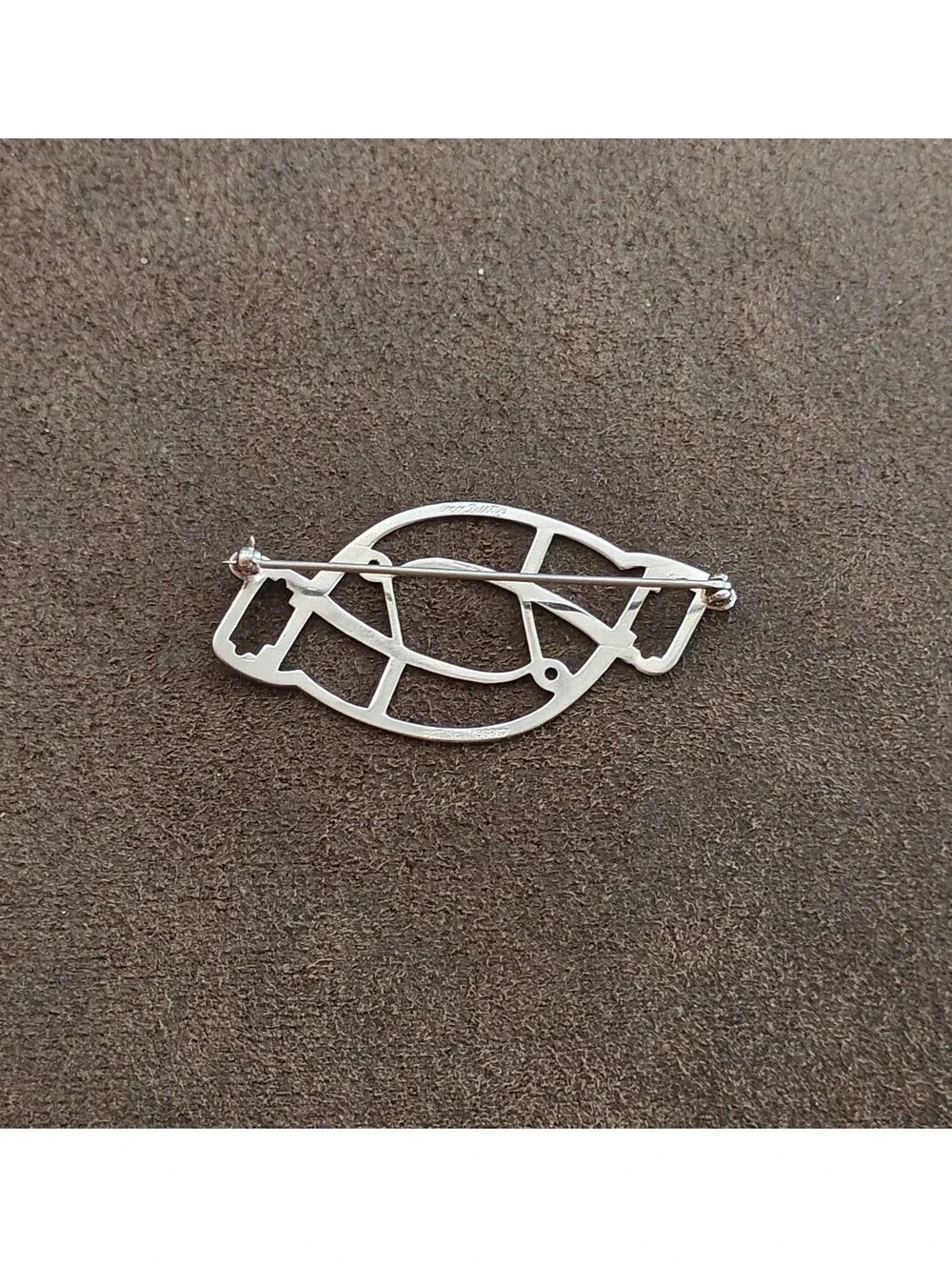 1930s Stamped Coro Duette Silver Tone Coro Duette Brooch Frame